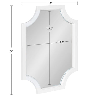 Miroir à cadre en bois festonné Kate et Laurel Hogan