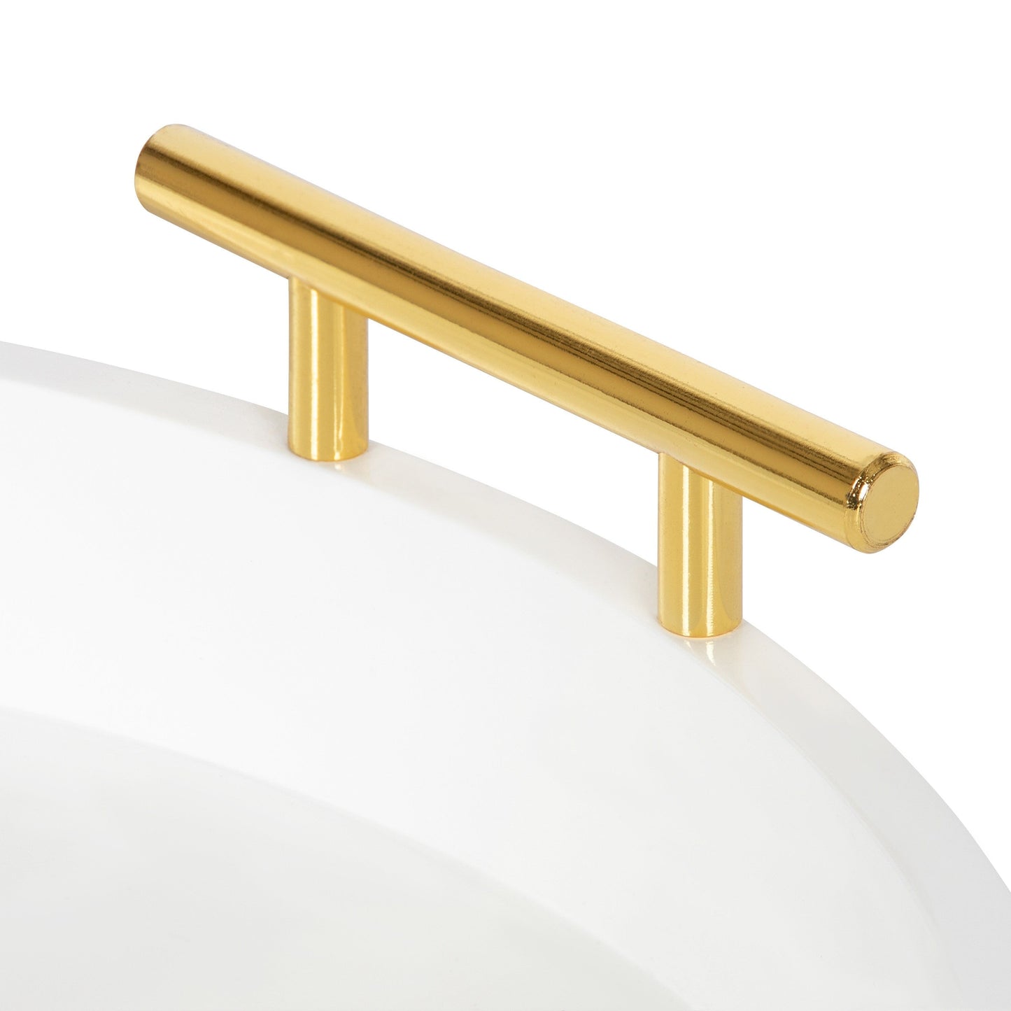 Plateau décoratif rond Kate and Laurel Lipton avec poignées en métal