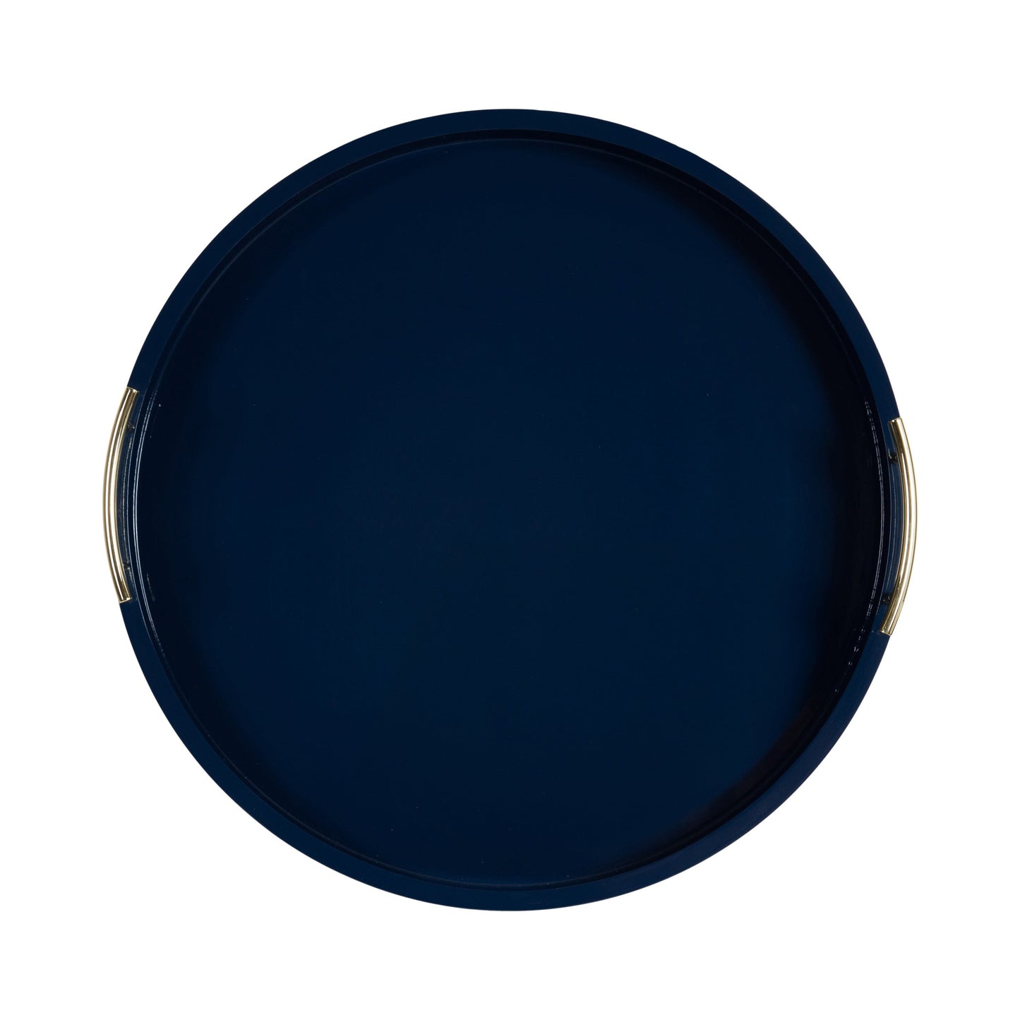 Plateau décoratif rond Kate and Laurel Lipton avec poignées en métal