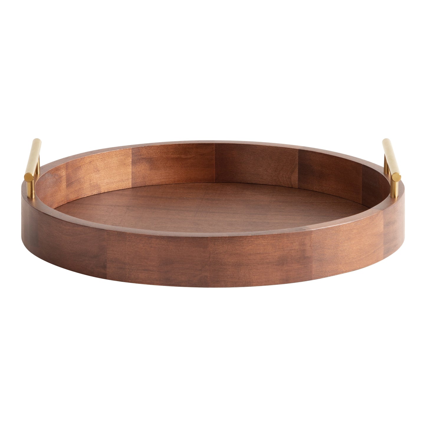 Plateau décoratif rond Kate and Laurel Lipton avec poignées en métal