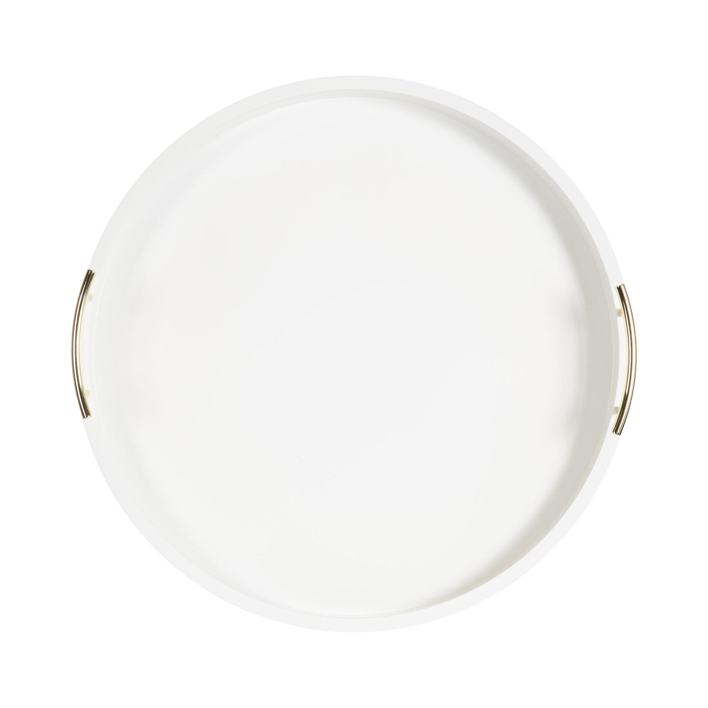 Plateau décoratif rond Kate and Laurel Lipton avec poignées en métal