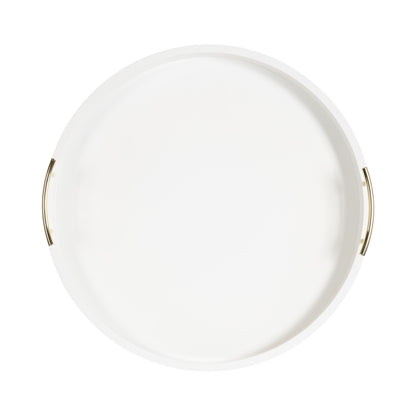 Plateau décoratif rond Kate and Laurel Lipton avec poignées en métal