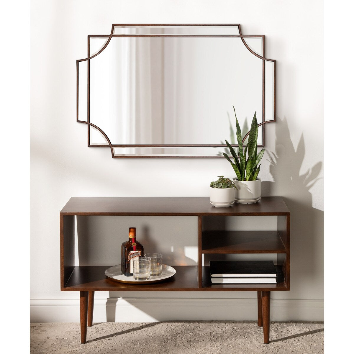 Miroir mural décoratif encadré traditionnel Kate and Laurel Minuette