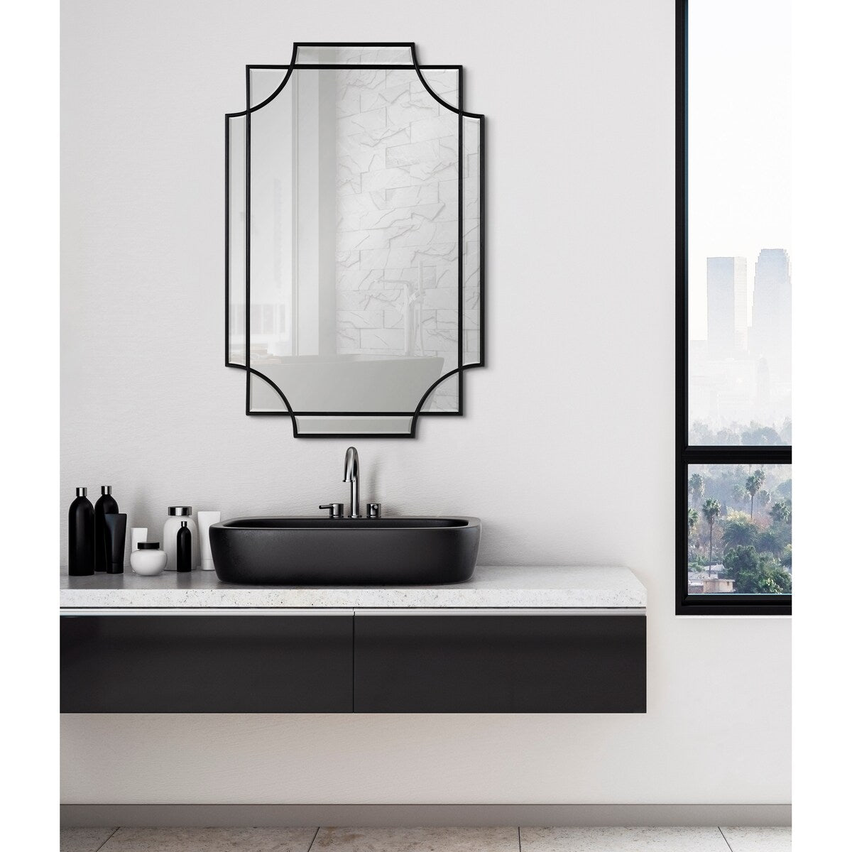 Miroir mural décoratif encadré traditionnel Kate and Laurel Minuette