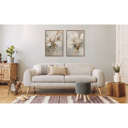 Toile botanique abstraite perlée Kate et Laurel Sylvie