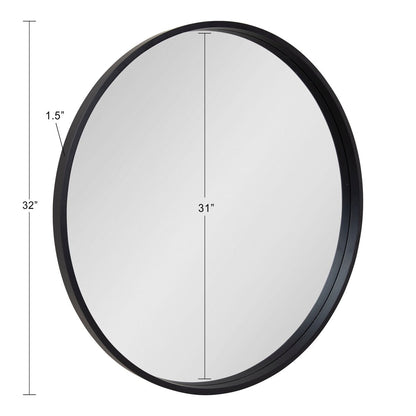 Miroir mural rond en bois Kate et Laurel Travis