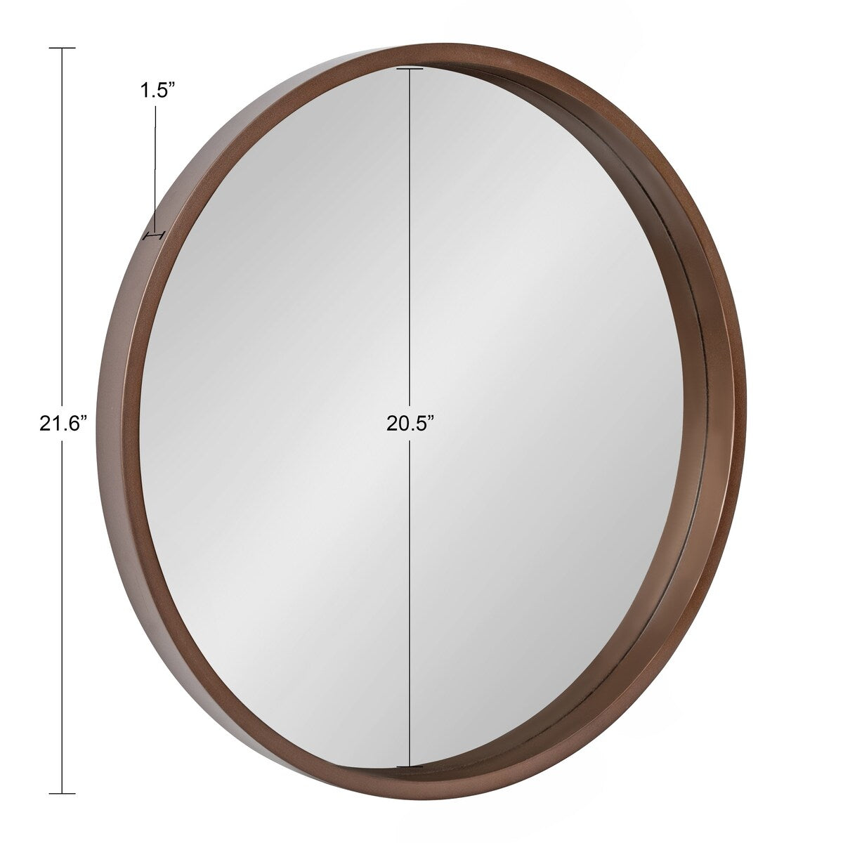 Miroir mural rond en bois Kate et Laurel Travis