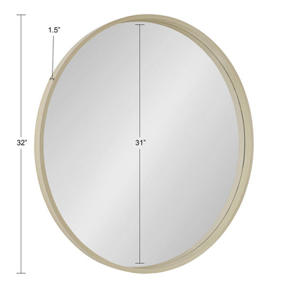 Miroir mural rond en bois Kate et Laurel Travis