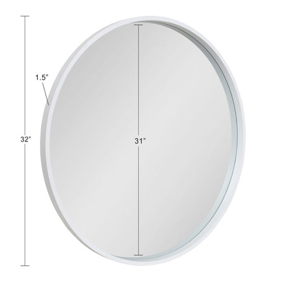 Miroir mural rond en bois Kate et Laurel Travis