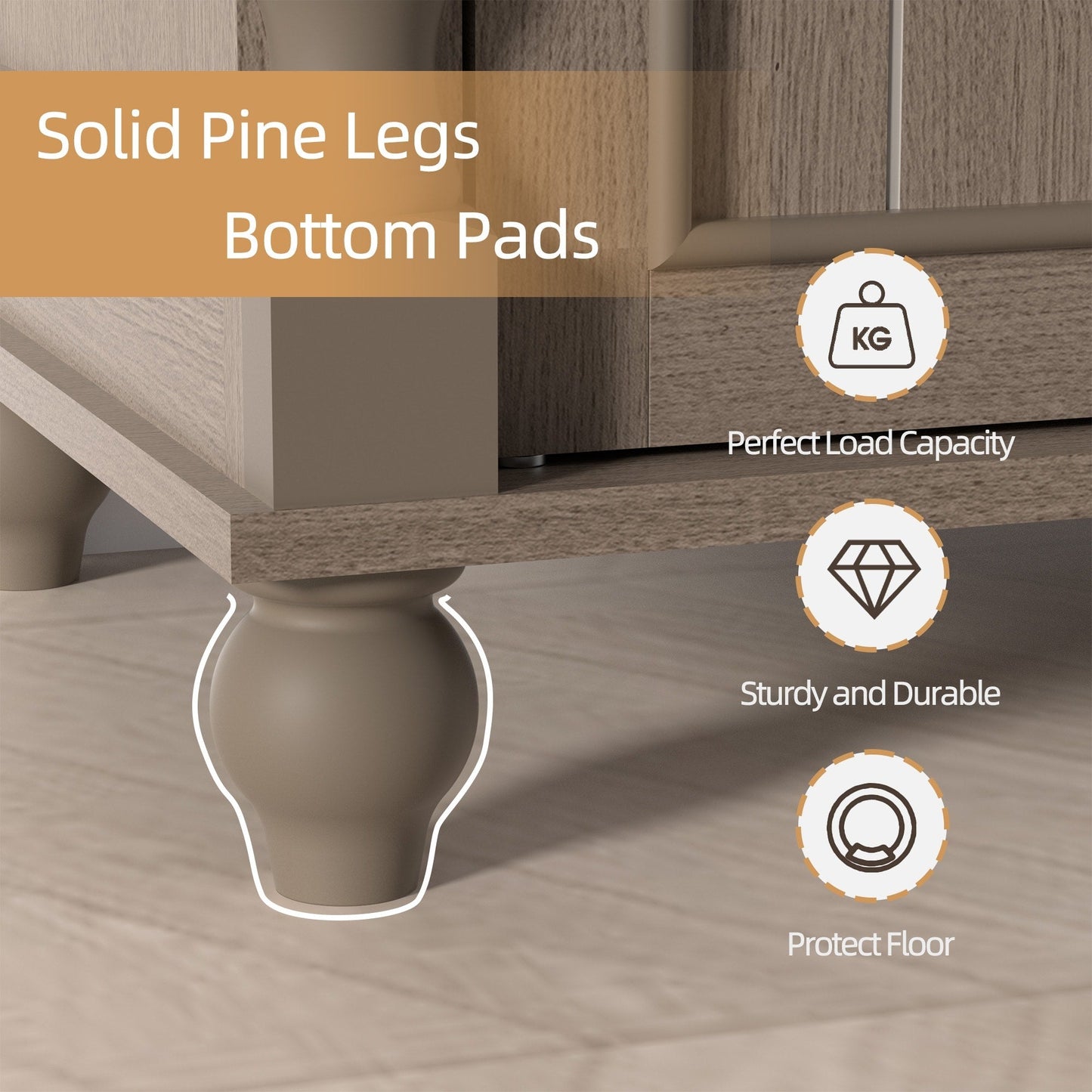 Buffet de cuisine, meuble bar à café, meuble de rangement d'appoint