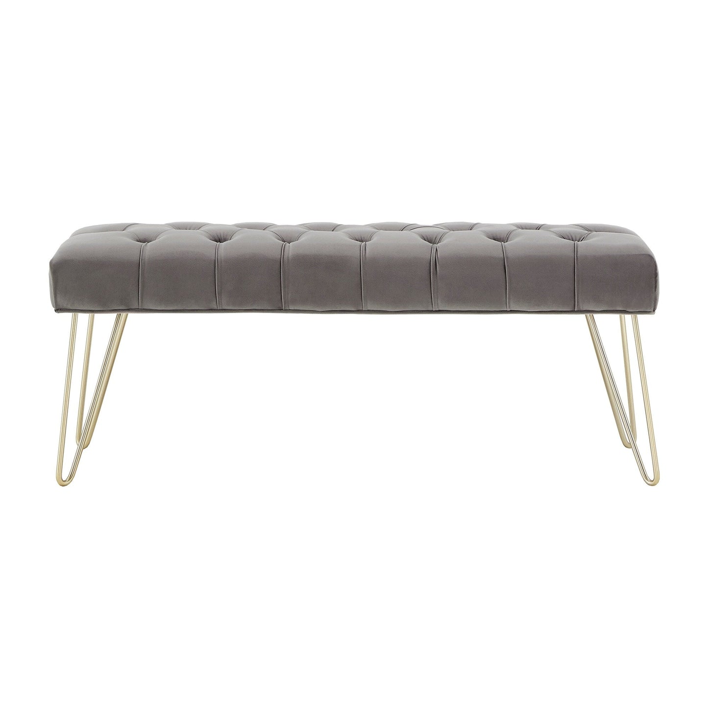 Banc capitonné en velours Klaus par iNSPIRE Q Bold