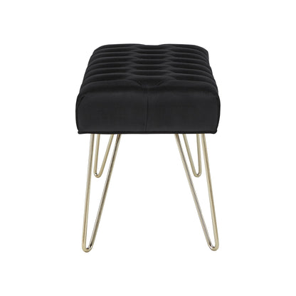 Banc capitonné en velours Klaus par iNSPIRE Q Bold