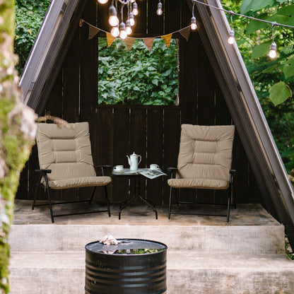 Ensemble de bistrot pliant rembourré Kozyard Elsa 3 pièces pour patio extérieur