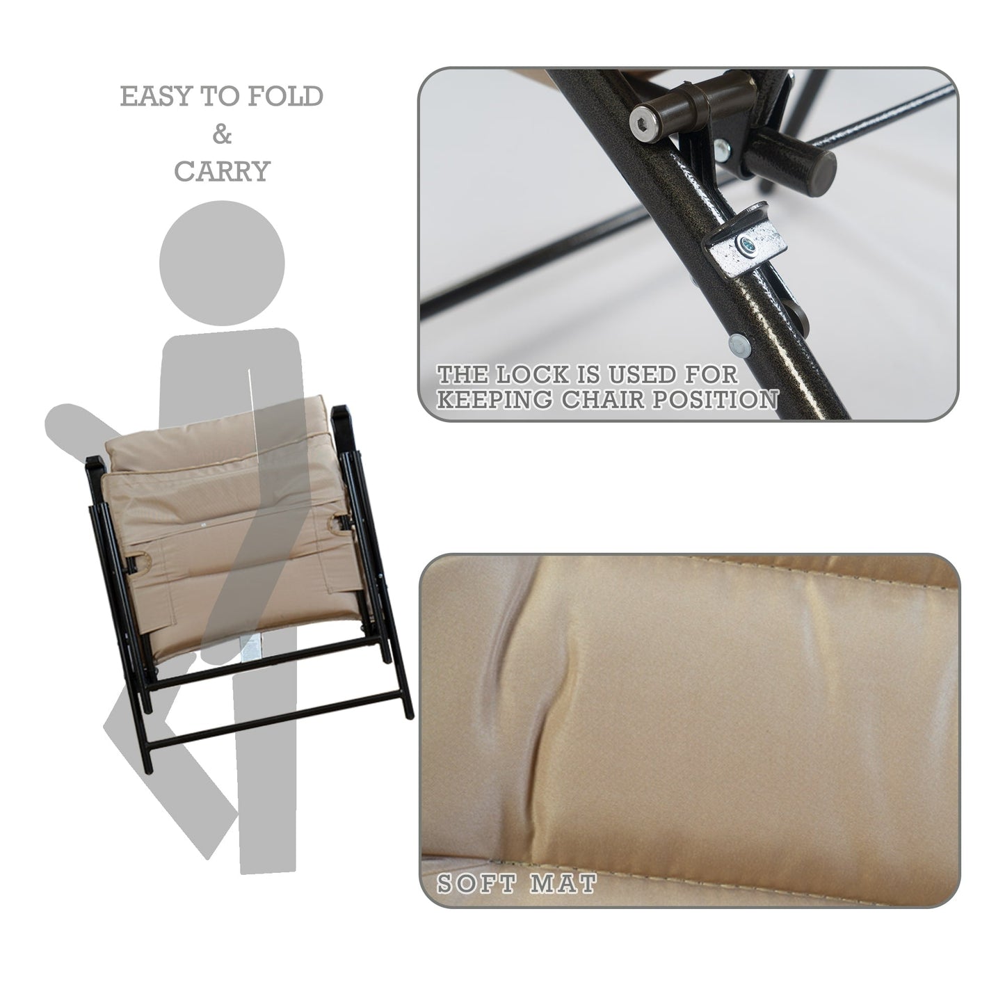 Ensemble de bistrot pliant rembourré Kozyard Elsa 3 pièces pour patio extérieur