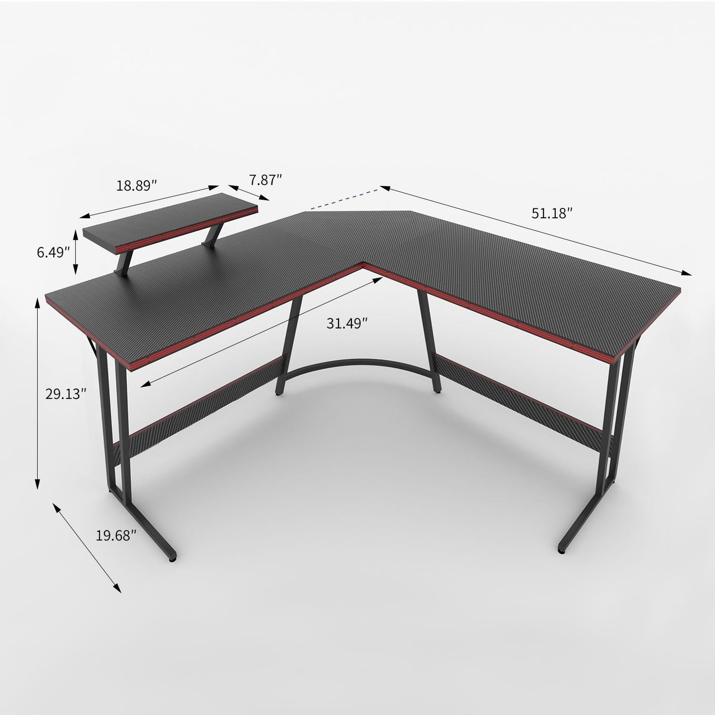 Bureau d'angle Homall en forme de L pour ordinateur, bureau d'écriture