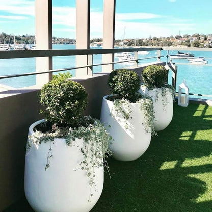 Jardinière conique en fibre de pierre DreamPatio La Mirada (1 pièce) pour intérieur/extérieur