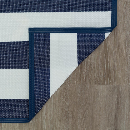Tapis d'intérieur/extérieur à rayures de plage Lalune