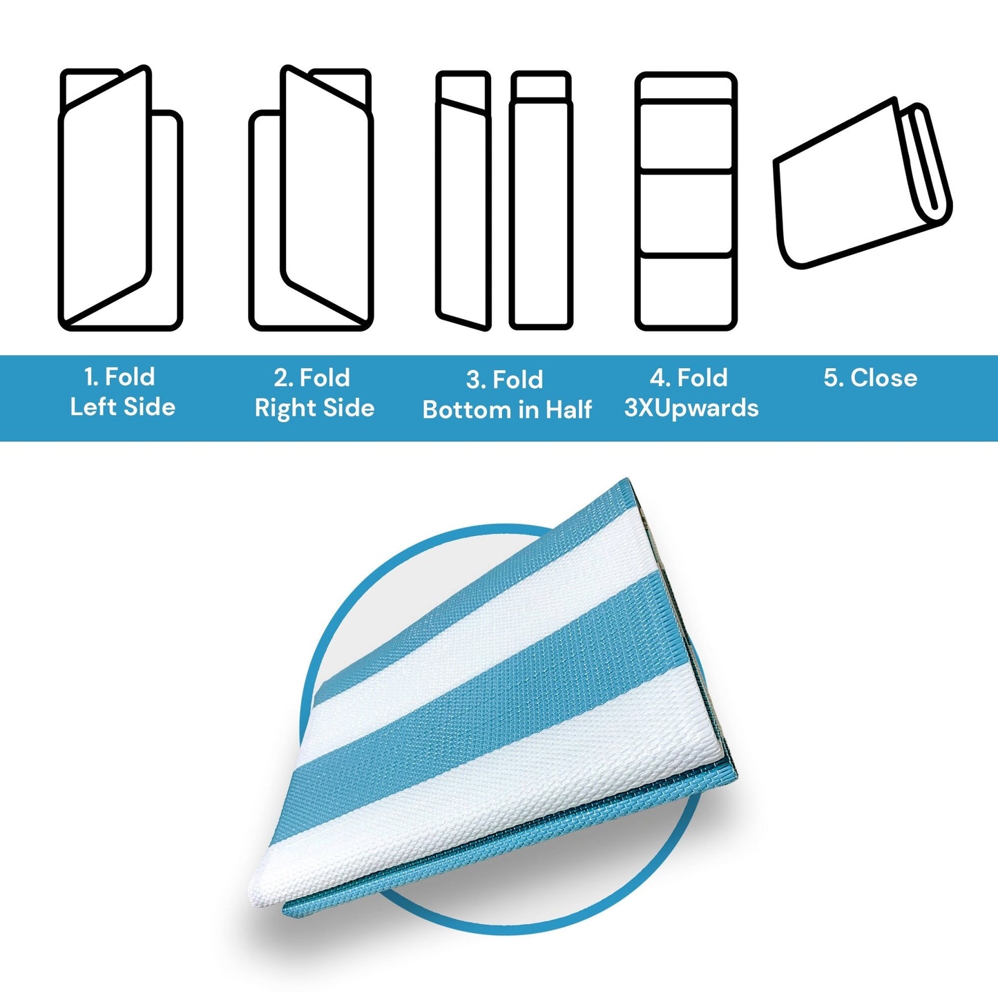 Tapis d'intérieur/extérieur à rayures de plage Lalune