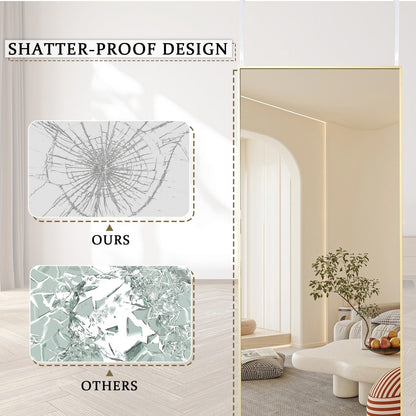 Grand miroir sur pied pleine longueur, décoration murale à suspendre