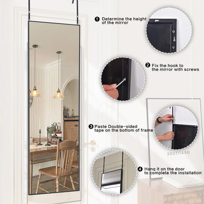 Grand miroir sur pied pleine longueur, décoration murale à suspendre