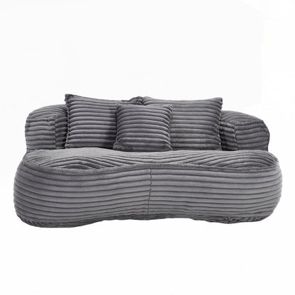 Canapé confortable et durable, fauteuil poire à dossier haut pour adultes et enfants - 2 places