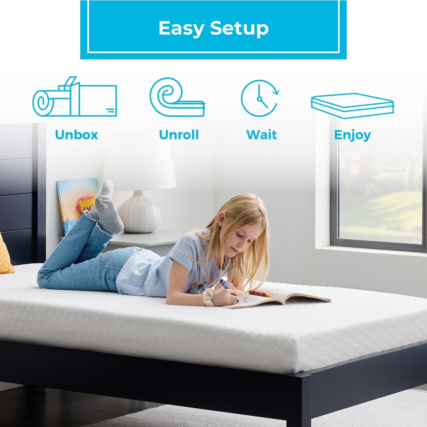 Matelas en mousse à mémoire de forme ActiveRelief Gel Linenspa Essentials de 5 pouces