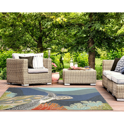 Tapis d'intérieur/extérieur Liora Manne Ravella Akumal Océan