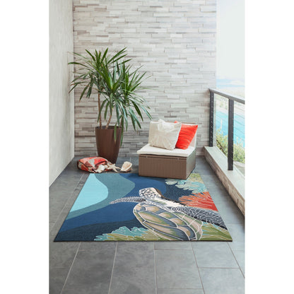 Tapis d'intérieur/extérieur Liora Manne Ravella Akumal Océan