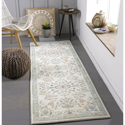 Tapis Livabliss Erin revisité, style traditionnel floral et botanique