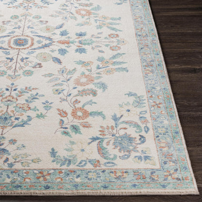Tapis Livabliss Erin revisité, style traditionnel floral et botanique