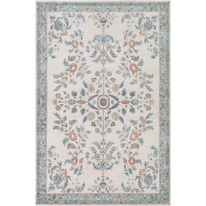 Tapis Livabliss Erin revisité, style traditionnel floral et botanique
