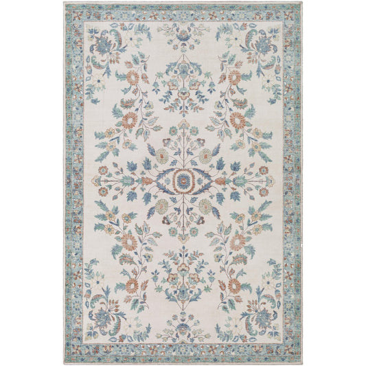 Tapis Livabliss Erin revisité, style traditionnel floral et botanique