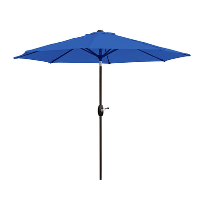 Parasol de patio Lopes de 9 pieds avec base en finition bronze et support de poids inclus