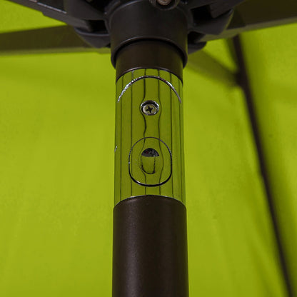 Parasol de patio Lopes de 9 pieds avec base en finition bronze et support de poids inclus