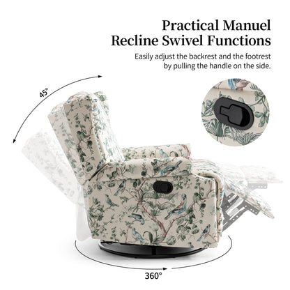 Ensemble de 2 fauteuils inclinables pivotants et coulissants de 29 po de largeur avec dossier à poussée manuelle