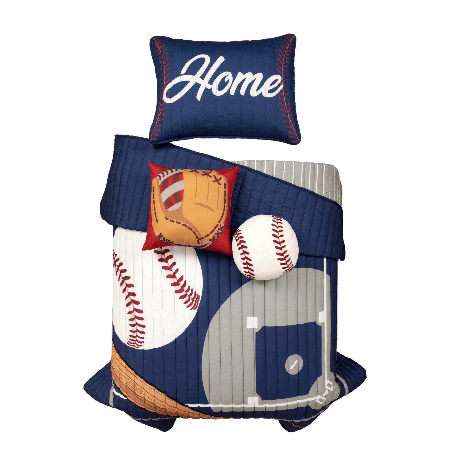 Couette réversible surdimensionnée pour enfants Lush Decor sur le thème du baseball