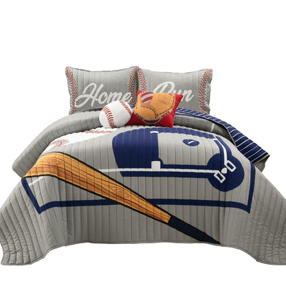 Couette réversible surdimensionnée pour enfants Lush Decor sur le thème du baseball