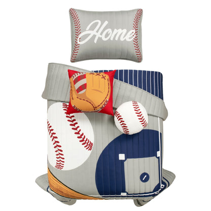 Couette réversible surdimensionnée pour enfants Lush Decor sur le thème du baseball