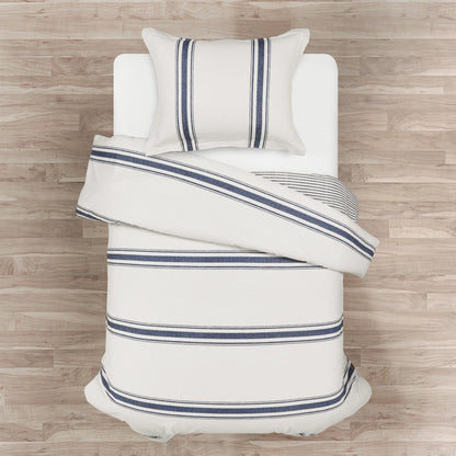 Ensemble de housse de couette 3 pièces à rayures style ferme Lush Decor