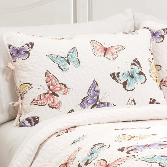 Ensemble de courtepointe 3 pièces Lush Decor Flutter Butterfly