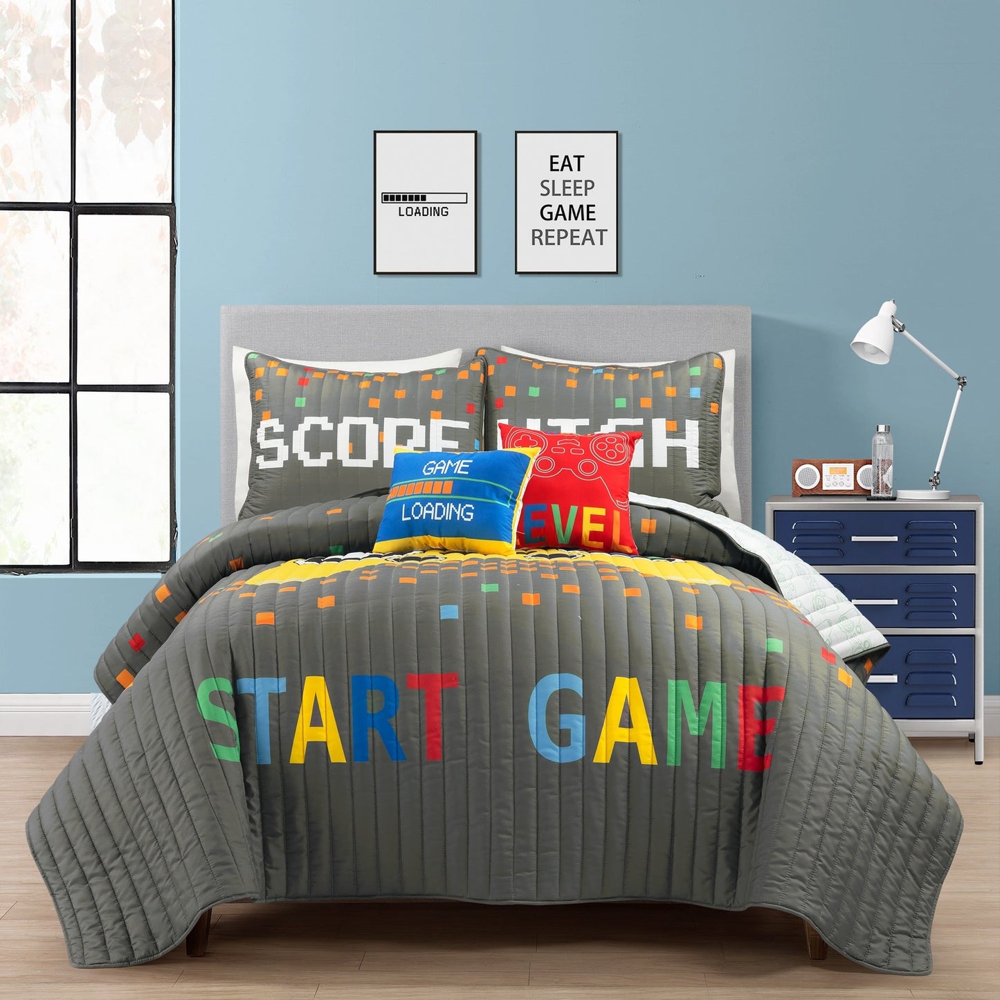 Ensemble de courtepointe 5 pièces pour enfants Lush Decor Jeux vidéo