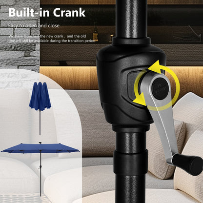 Parasol de terrasse double face extra large de 4 m (13 pi) avec manivelle, MAISON ARTS