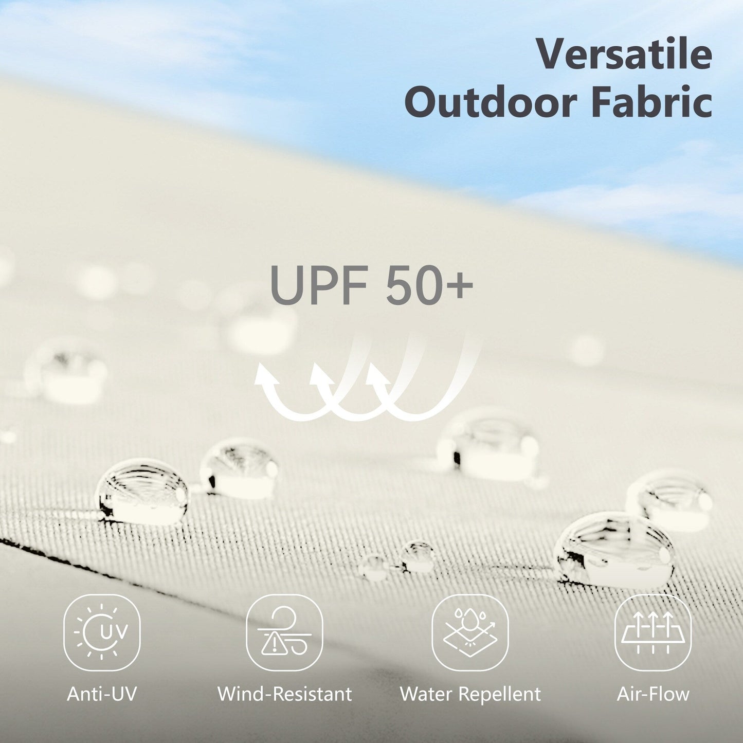 Parasol de terrasse double face extra large de 4 m (13 pi) avec manivelle, MAISON ARTS