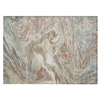 Tapis Chantille à motifs abstraits, lavable en machine, pour intérieur et extérieur