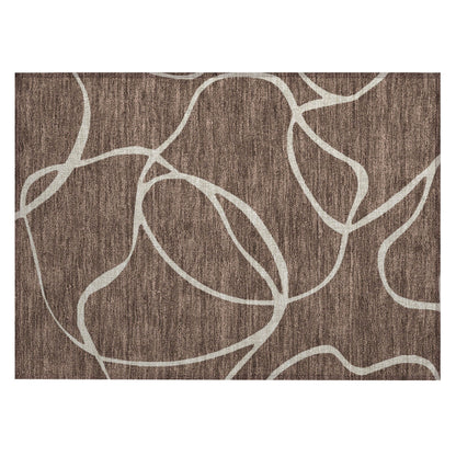 Tapis Chantille moderne abstrait lavable en machine pour intérieur/extérieur