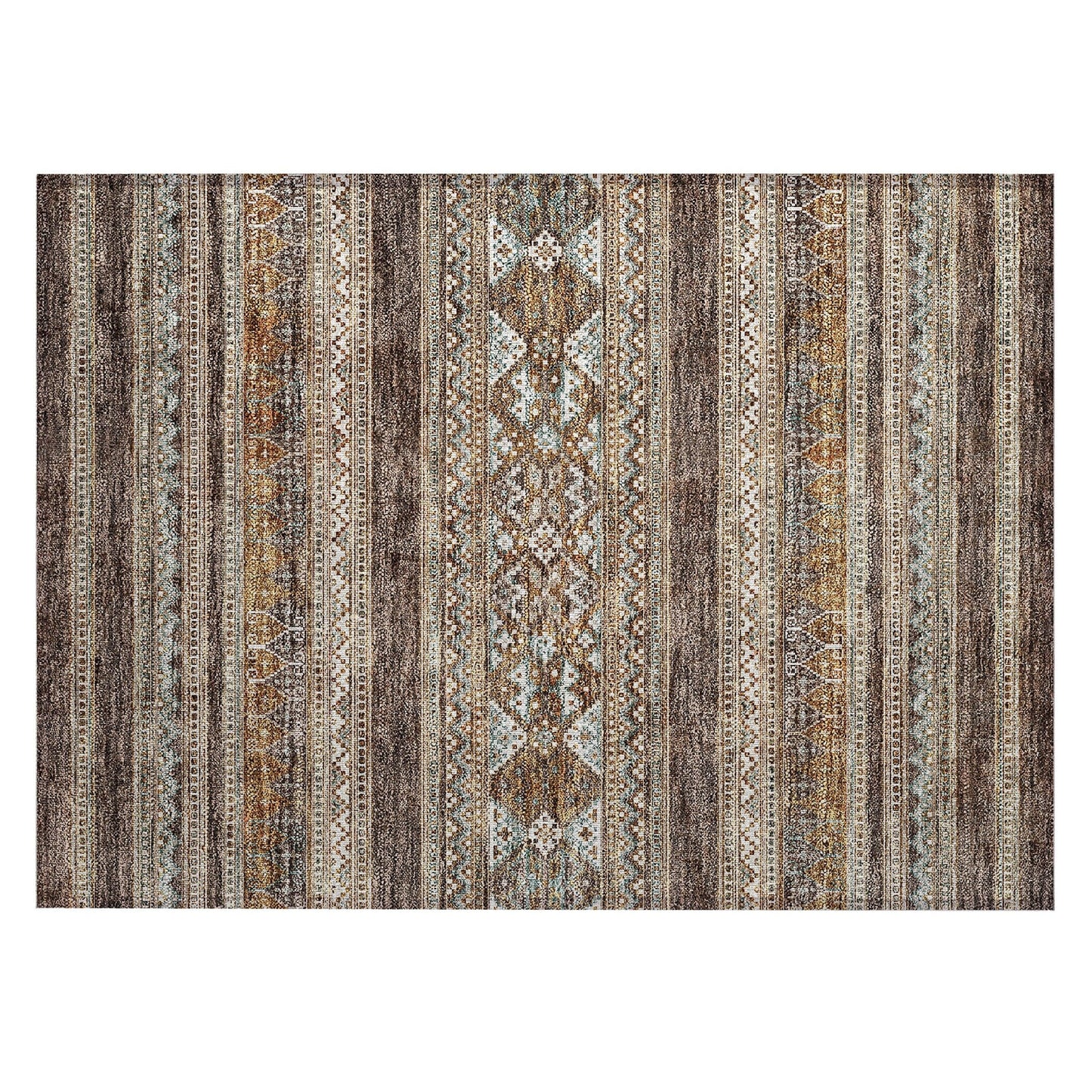 Tapis Chantille tribal bohème lavable en machine pour intérieur/extérieur