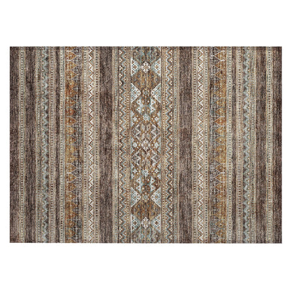 Tapis Chantille tribal bohème lavable en machine pour intérieur/extérieur