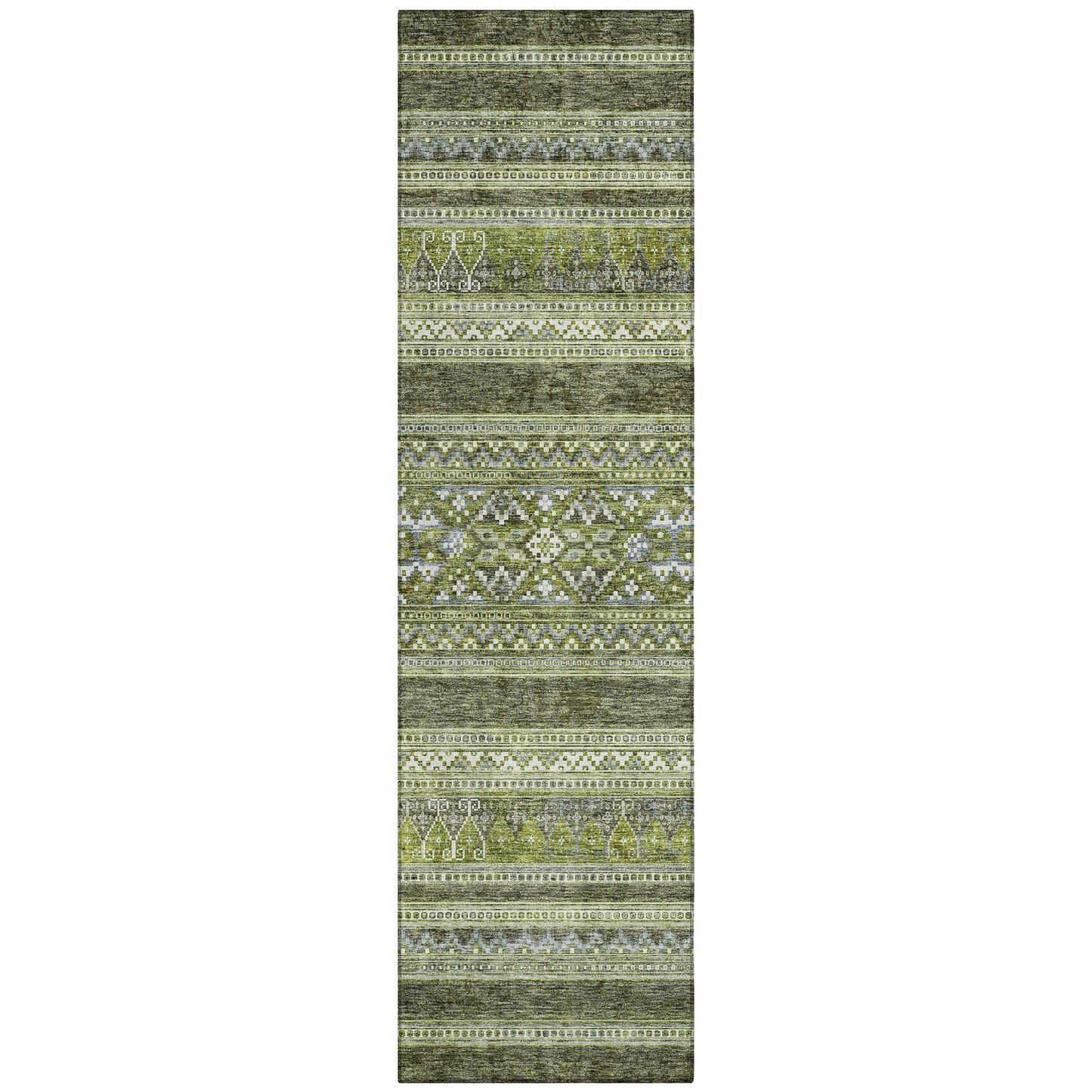 Tapis Chantille tribal bohème lavable en machine pour intérieur/extérieur