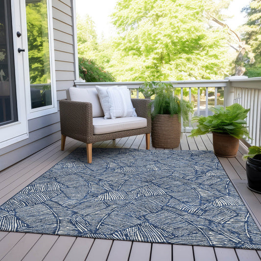 Tapis Chantille Tropical Palm lavable en machine pour intérieur/extérieur