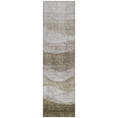 Tapis Chantille contemporain à vagues, lavable en machine, pour intérieur et extérieur